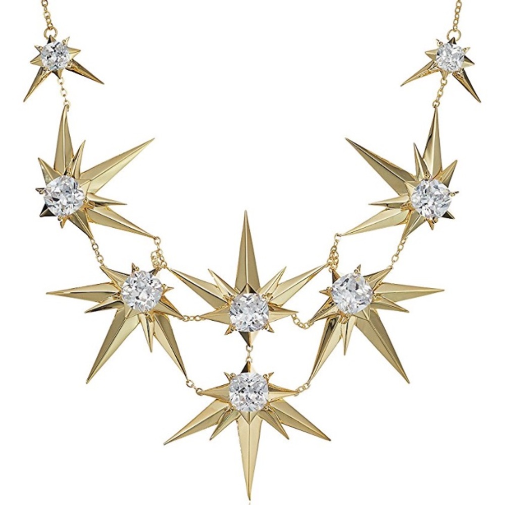 nOir Orionis 19” Gold Starburst Statement Necklace